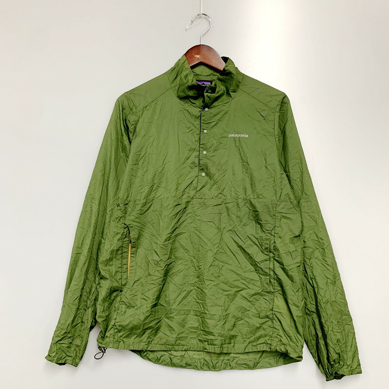 【中古】【メンズ】Patagonia HOUDINI PULLOVER パタゴニア フーディニ スナップT プルオーバー アウトドア サイズ：S カラー：カーキ 万代Net店