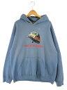 【中古】【メンズ】Liberaiders × FULL METAL JACKET 20SS FMJ PULLOVER HOODIE リべレイダース フルメタルジャケット 別注 コラボ FMJ プルオーバーフーディー トップス パーカー サイズ：XL カラー：ブルー 万代Net店