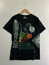 【中古】【メンズ】NBA 90S BOSTON CELTICS TEE エヌビーエー ボストンセルティックス プリントTシャツ ティーシャツ SALEMタグ 両シングル サイズ：M カラー：ブラック 万代Net店