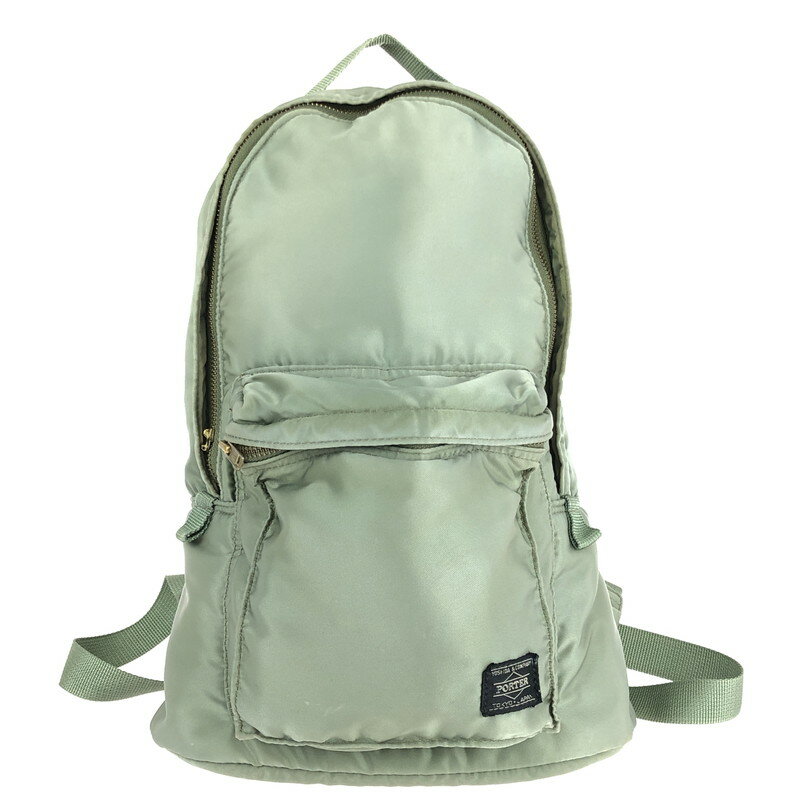 【中古】【ジャンク品/難有り品】【メンズ/レディース】PORTER TANKER BACKPACK ポーター タンカー バックパック カバン リュック ミニデイパック サイズ：約37×23×10.5cm カラー：SAGE GREEN 万代Net店のサムネイル