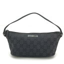 【中古】【レディース】GUCCI GGキャンバス アクセサリーポーチ グッチ カバン バッグ サイズ：約11×27×9.5cm カラー：ブラック 万代Net店