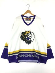 【中古】【メンズ】SP AHL MANCHESTER MONARCHS HOCKEY JERSEY エスピー アメリカンホッケーリーグ マンチェスター モナークス ホッケージャージ 長袖 レプリカユニフォーム サイズ：XL カラー：ホワイト 万代Net店