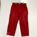 【中古】【メンズ】XLARGE ALLOVER EMBROIDERY PANT 01183604 エクストララージ パンツ ボトムス サイズ：36 カラー：ボルドー 万代Net店