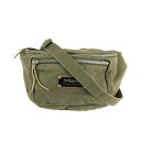 【中古】【メンズ】WACKO MARIA × PORTER WASHED CANVAS WAIST BAG ワコマリア ポーター 別注 コラボ ウォッシュド キャンバス ウエストバッグ 吉田カバン ボディバッグ サイズ：約16.5×26×6.5cm カラー：カーキ 万代Net店