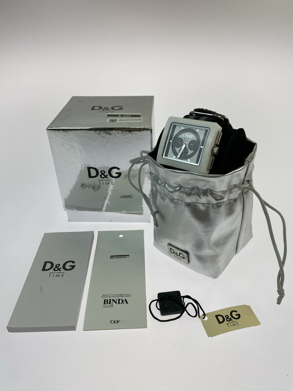 【中古】【メンズ】D&G TIME DOLCE & GABBANA ドルチェ&ガッバーナ DW0058 CREAM クロノグラフ クォーツウォッチ 腕時計 カラー：ホワイト/グレー/ブラック系 万代Net店