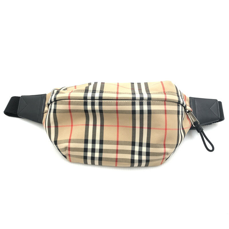 【美中古品】【メンズ】BURBERRY VINTAGE CHECK BUM BAG 8010430 バーバリー ヴィンテージチェック バムバッグ カバン ボディバッグ サイズ：約16×43.5×9cm カラー：ベージュ 万代Net店