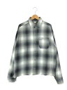 【中古】【メンズ】CALTOP L/S OMBRE CHECK SHIRT キャルトップ ロングスリーブ オンブレチェックシャツ 長袖シャツ サイズ：M カラー：グレー 万代Net店