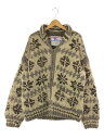 KANATA NORDIC COWICHAN KNIT ZIP CARDIGAN カナタ ノルディック柄 カウチンニット ジップカーディガン トップス 500着限定 シリアルナンバー入り サイズ：表記なし 下記参照 カラー：ブラウン 万代Net店