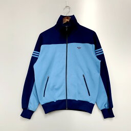 【中古】【メンズ】adidas アディダス ATS-44F 西ドイツ デサント製 トレフォイルロゴ トラックジャケット ジャージ サイズ：4 カラー：ネイビー/ブルー 万代Net店