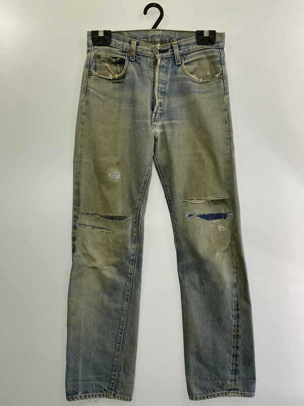  Levi's 501 DENIMPANTS リーバイス 66後期 ボタンフライデニムパンツ 刻印6 スモールE 赤耳 不均等V ボトムス サイズ：30×34 カラー：ライトインディゴ 万代Net店