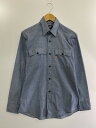 【中古】【メンズ】Levis リーバイス 60665-0512 USA製 オレンジタブ 70-80S シャンブレーシャツ サイズ：M カラー：ブルー 万代Net店