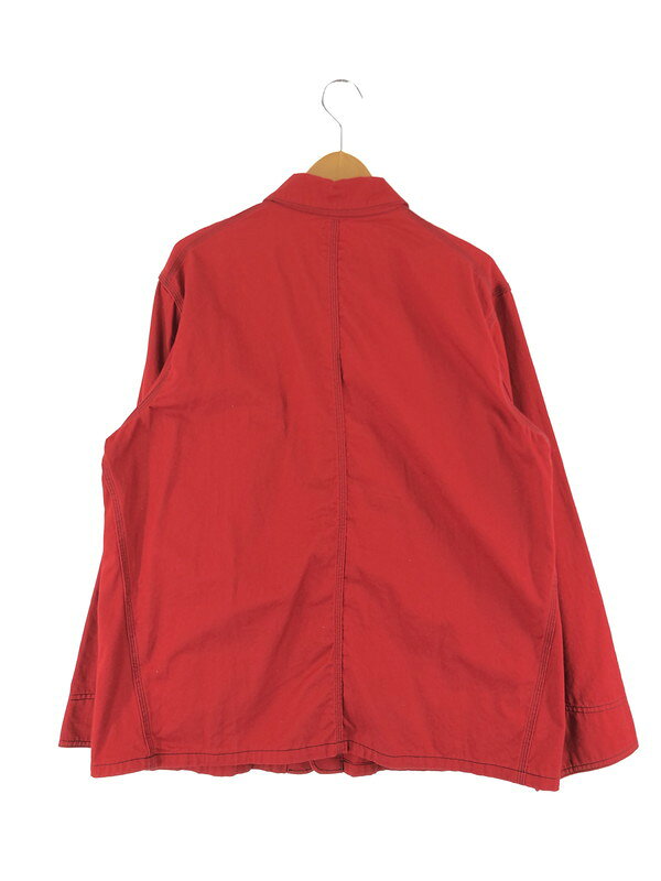 【中古】【メンズ】Needles × SMITH'S 22SS COVERALL COTTON TWILL KP285 ニードルス スミス 別注 コラボ カバーオール コットンツイル ライトアウター ジャケット サイズ：M カラー：レッド 万代Net店 140-231227-kk-11-tag