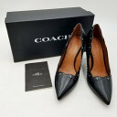 【中古】【レディース】COACH コーチ G3154 ウェイバリー パンプス シューズ 靴 サイズ：7C カラー：ブラック 万代Net店