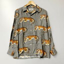 【中古】【メンズ】WACKO MARIA×TIM LEHI TIMLEHI-WM-HI24 L/S HAWAIIAN SHIRT ワコマリア ティムリーハイ タイガー ハワイアン 長袖 シャツ トップス サイズ：S カラー：グレー系 万代Net店