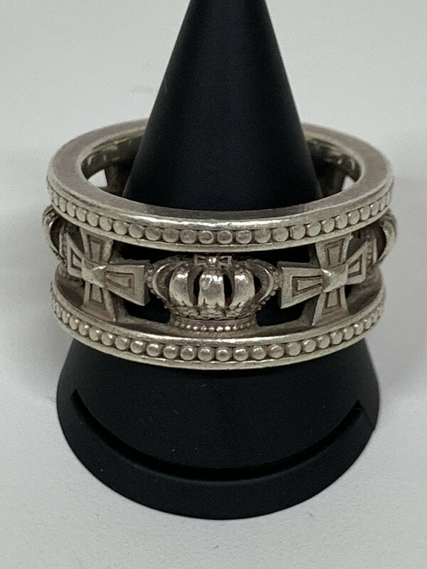 【中古】【メンズ】 JUSTIN DAVIS MEDIEVAL WEDDING BAND RING SRJ175 ジャスティンデイビス メディバル ウェディングバンド リング 指輪 アクセサリー サイズ：25号 カラー：シルバー 万代Net店