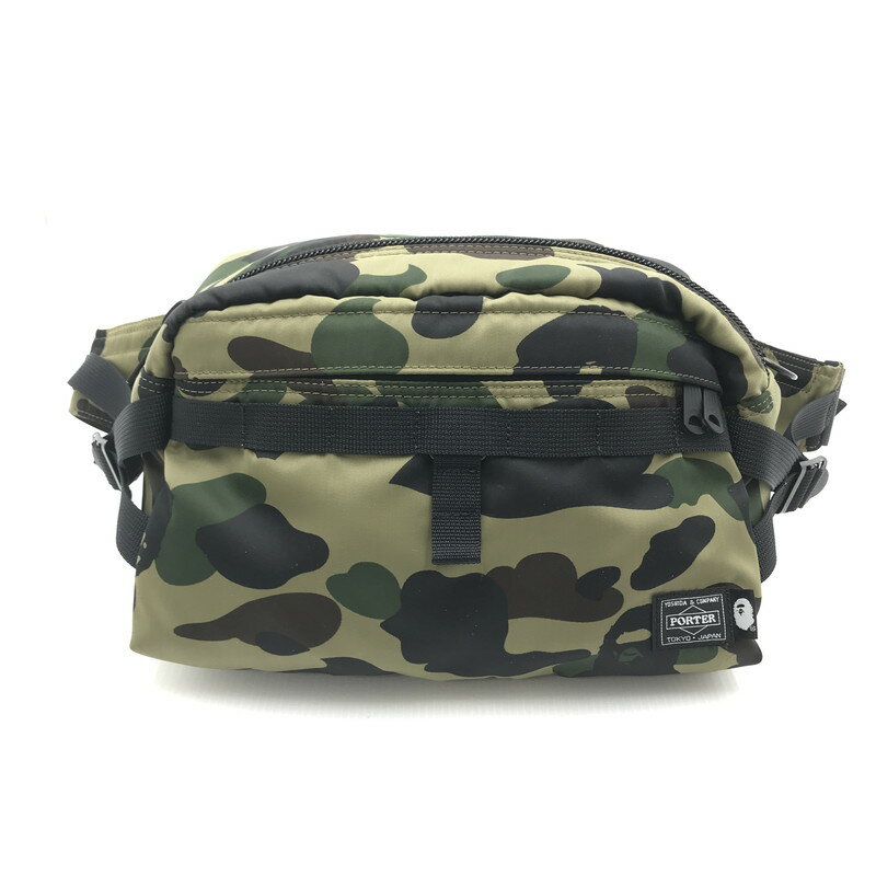 yÁzyYzA BATHING APE ~ PORTER 1st CAMO WAIST BAG 001BAI331927C AxCVOGCv |[^[ ʒ R{ t@[XgJ EGXgobO Jo {fBobO TCYF16~28~12.5cm J[FGREEN NetX