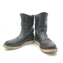 【中古】【メンズ】RED WING 90 039 s PECOS BOOTS 8169 レッドウィング 90年代 ペコスブーツ 革靴 サイズ：US 6.5E カラー：BLACK 万代Net店