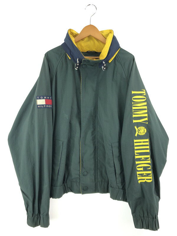 【中古】【メンズ】TOMMY HILFIGER SAILING GEAR JACKET トミーヒルフィガー セーリングギアジャケット ライトアウター サイズ：XL カラー：グリーン 万代Net店 1