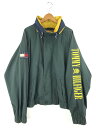 【中古】【メンズ】TOMMY HILFIGER SAILING GEAR JACKET トミーヒルフィガー セーリングギアジャケット ライトアウター サイズ：XL カラー：グリーン 万代Net店