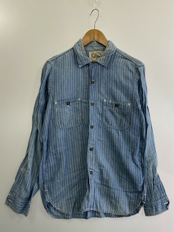 【中古】【メンズ】FREEWHEELERS NEAL CASSADY RAIL ROAD 30 039 s STYLE WORK SHIRTS フリーホイーラーズ ニールキャサディレイルロード ワークシャツ 長袖シャツ トップス サイズ：15 カラー：ライトブルー 万代Net店