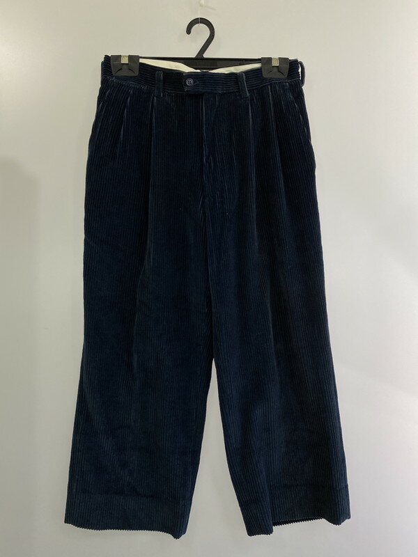 【中古】【メンズ】CHRISTIAN DIOR クリスチャンディオール 90S 2-PLEATS CORDUROY PANTS コットン85% レーヨン15% コーデュロイパンツ ボトムス カラー：ネイビー 万代Net店