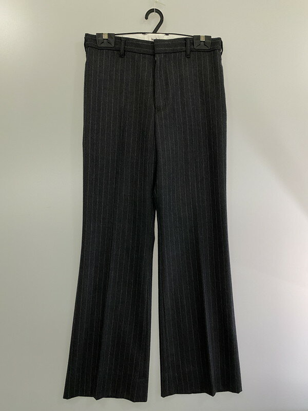 【中古】【メンズ】KUDOS WOOL STRIPE FLARE TROUSERS KP21YY01 クードス ウール ストライプ フレア トラウザーズ パンツ ボトムス サイズ：2 カラー：グレー 万代Net店