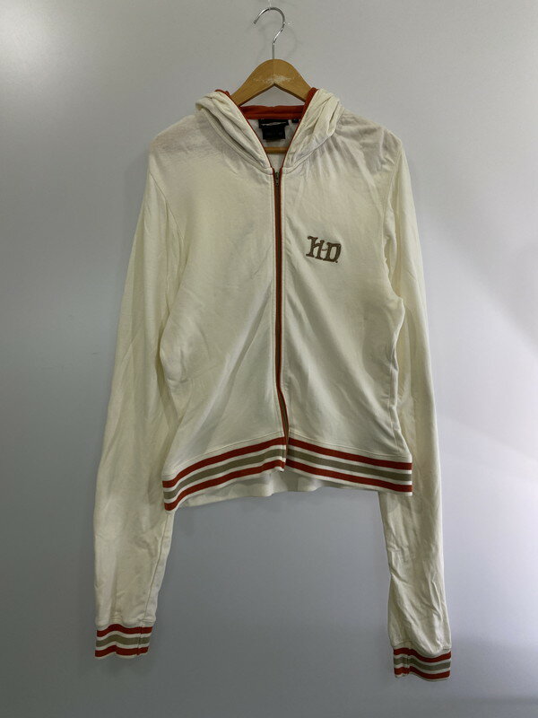 【中古】【メンズ】HARLEY DAVIDSON ZIP-UP HOODIE ハーレーダビッドソン ジップアップ フーディー パーカー 長袖 トップス サイズ：XL カラー：オフホワイト 万代Net店