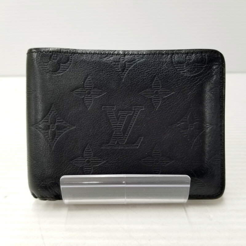 【中古】【メンズ/レディース】LOUIS VUITTON SP4270 ルイ・ヴィトン 二つ折り財布 サイフ ウォレット サイズ：約9×11.5×1cm カラー：ブラック 万代Net店