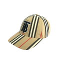 【中古】【メンズ】BURBERRY MONOGRAM ICON STRIPE TB BASEBALL CAP 8026924 バーバリー モノグラム アイコンストライプ ベースボールキャップ 帽子 サイズ：M カラー：ベージュ 万代Net店