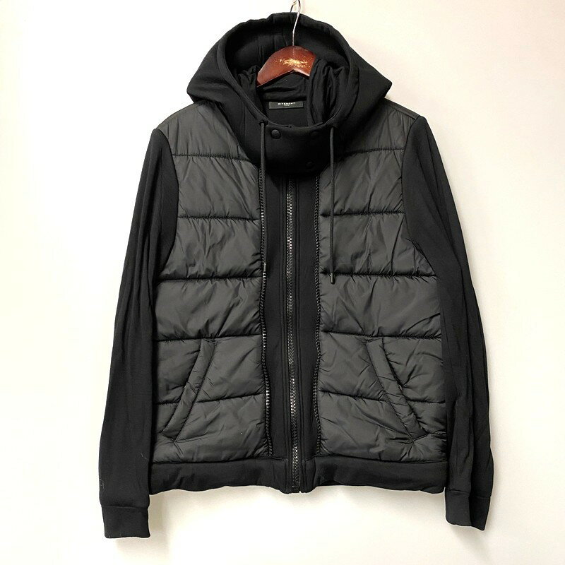 【中古】【メンズ】Givenchy ジバンシィ 13AW ダウン切替えパーカー ジップパーカー ジャケット アウター サイズ：S カラー：ブラック 万代Net店