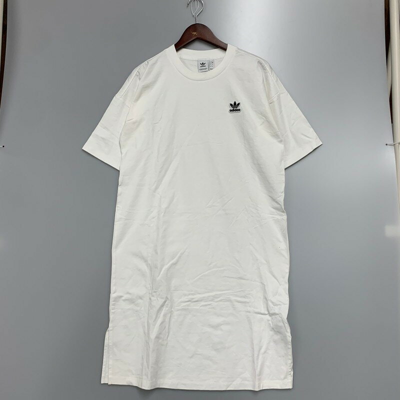 【中古】【レディース】adidas TREFOIL DRESS FL0051 アディダス ワンピースTシャツ サイズ：L カラー：ホワイト 白 万代Net店