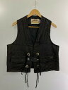 【中古】【メンズ】SCHOTT ショット USA製 WESTERN LEATHER VEST レザーベスト サイズ：L カラー：ブラック 万代Net店