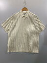 【中古】【メンズ】WACKO MARIA ワコマリア STRIPED REGULAR COLLAR SHIRT S/S コットン ストライプシャツ サイズ：L カラー：ホワイト..