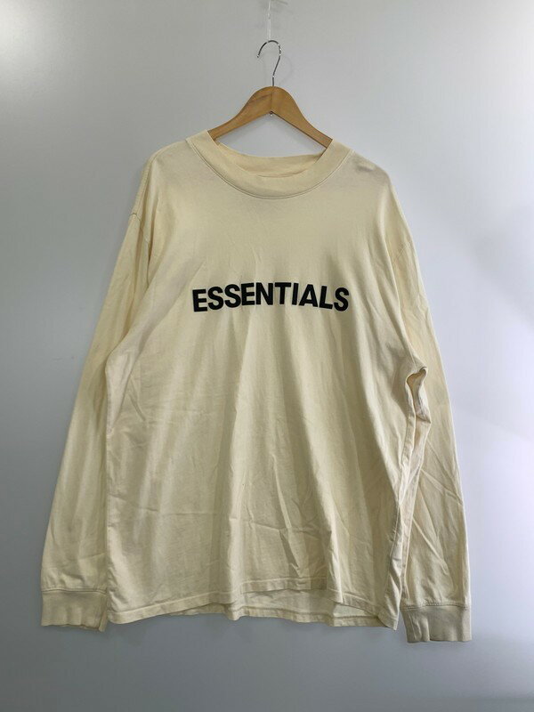 【中古】【メンズ】FEAR OF GOD ESSENTIALS FEAR OF GOD ESSENTIALS LOGO LOVER PRINT L/S TEE フィアオブゴッドエッセンシャルズ ロゴ ラバー プリント ロングスリーブ Tシャツ 長袖Tシャツ トップス サイズ：XL カラー：ベージュ 万代Net店