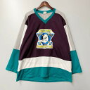 【中古】【メンズ】NHL MIGHTY DUCKS アナハイム ダックス マイティーダックス ホッケーシャツ 古着 サイズ：XL カラー：マルチカラー 万代Net店