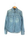 【中古】【メンズ】n(n) BY NUMBER (N)INE 07AW DENIM WESTERN SHIRT F07-NNS001B エヌエヌバイ ナンバーナイン デニムウエスタンシャツ 長袖 トップス サイズ：2 カラー：ライトインディゴ 万代Net店