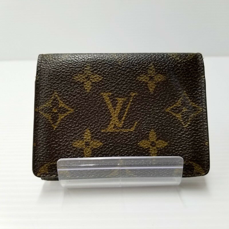 【中古】【メンズ/レディース】LOUIS VUITTON M62920 ルイ・ヴィトン モノグラム アンヴェロップ・カルト ドゥ ヴィジット カードケース 財布 名刺入れ 小物 服飾雑貨 サイズ：約8×10×1cm カラー：ブラウン 万代Net店