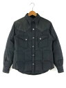 【中古】【メンズ】SUGAR CANE LEATHER YOKE WESTERN DOWN JACKET SC11386 シュガーケーン レザーヨークウエスタンダウンジャケット アウター サイズ：S カラー：ブラック 黒 万代Net店の商品画像