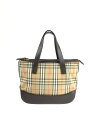 【中古】【レディース】BURBERRY NOVA CHECK MINI HAND BAG バーバリー ノヴァチェック ミニハンドバッグ カバン サイズ：約14.5×23.5×9cm カラー：ベージュ 万代Net店