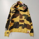 【中古】【メンズ】A BATHING APE BAPE CAMO SHARK LOOSE FIT FULL ZIPUP PARKA 001ZPH801012M アベイシングエイプ カモ シャークルーズフィットフルジップアップパーカー フーディー サイズ：M カラー：マルチカラー 万代Net店