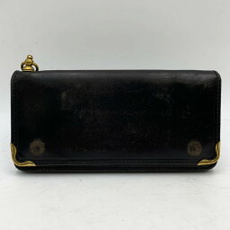 【中古】【メンズ/レディース】CRAMP クランプ 長財布 レザー 財布 サイフ ウォレット サイズ：約9×18.5×1.5cm カラー：ブラック 万代Net店