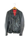 【中古】【メンズ】NANO UNIVERSE LEATHER DOUBLE RIDERS JACKET NUC73L00879SH ナノユニバース レザー ダブルライダースジャケット アウター サイズ：M カラー：ブラック 黒 万代Net店