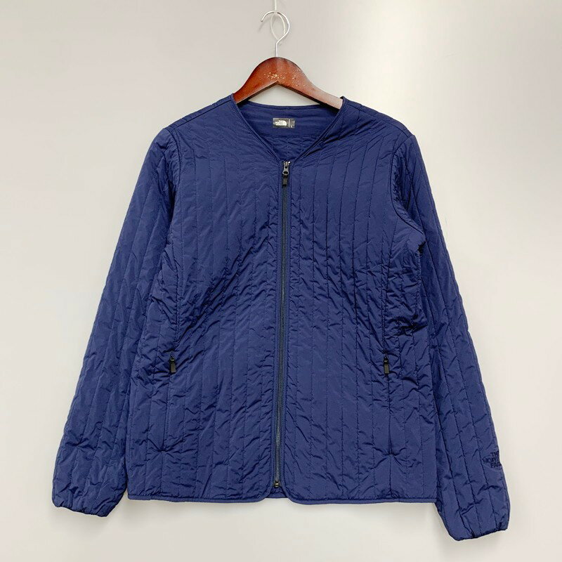 【中古】【メンズ】THE NORTH FACE TRANSIT CARDIGAN NY81766 ザ ノース フェイス トランジット カーディガン ノーカラージャケット アウター サイズ：L カラー：ネイビー 万代Net店