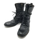 【中古】【レディース】 BUTTERO ブッテロ LACE UP BOOTS B1119 サイドZIP レースアップブーツ レザーブーツ シューズ 靴 164-240306-rs-04-fur サイズ：39 カラー：ブラック 万代Net店