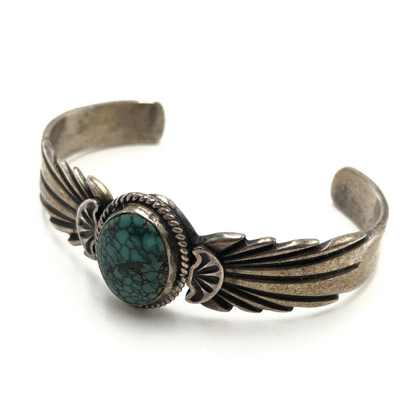 【中古】【メンズ/レディース】 WILSON BEGAY ウィルソン・ビゲイ TURQUOISE BANGLE NAVAJO ターコイズバングル ブレスレット ナバホ シルバー アクセサリー 191-240408-rs-02-fur カラー：シルバー/ターコイズ 万代Net店