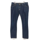 【中古】【メンズ】 Nudie Jeans ヌーディージーンズ TIGHT LONG PANTS 1001928 タイト ロングパンツ ストレート デニム Gパン ジーンズ ボトムス 152-240419-rs-02-fur サイズ：W34 L32 カラー：インディゴ 万代Net店