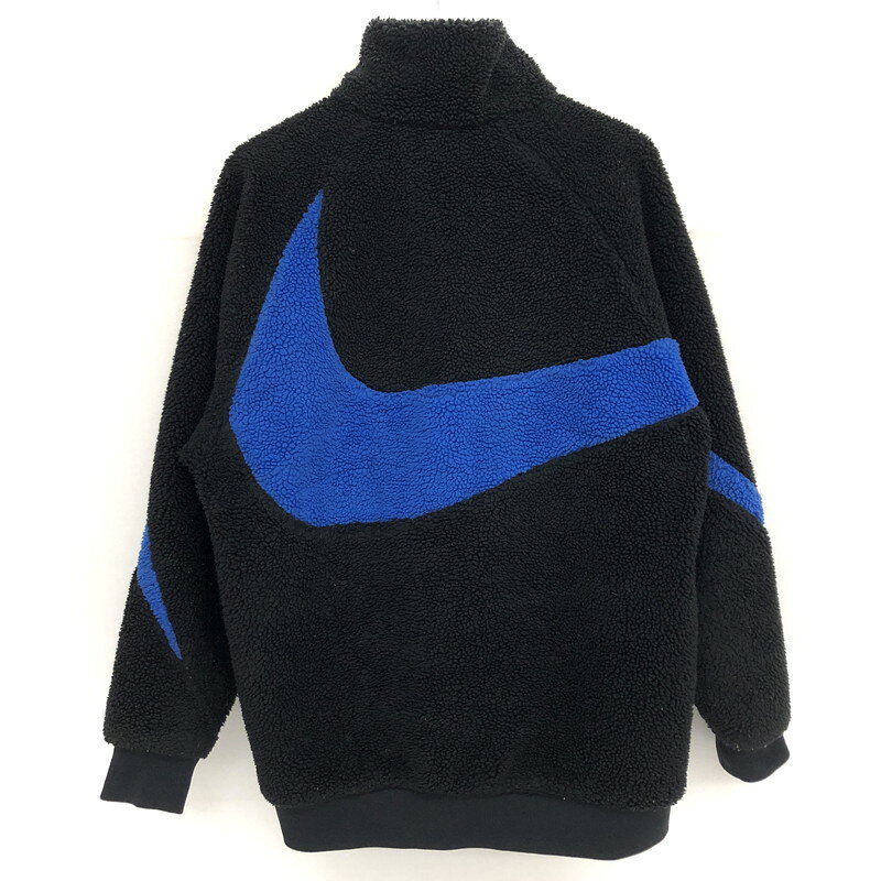 【現状渡し品】【メンズ】 NIKE ナイキ AS M NSW VW SWSH FULL ZIP JKT BQ6546-009 スウッシュ フルジップ ボアジャケット リバーシブル アウター スポーツ系 148-250404-rs-06-fur サイズ：M カラー：ブラック×ブルー 万代Net店