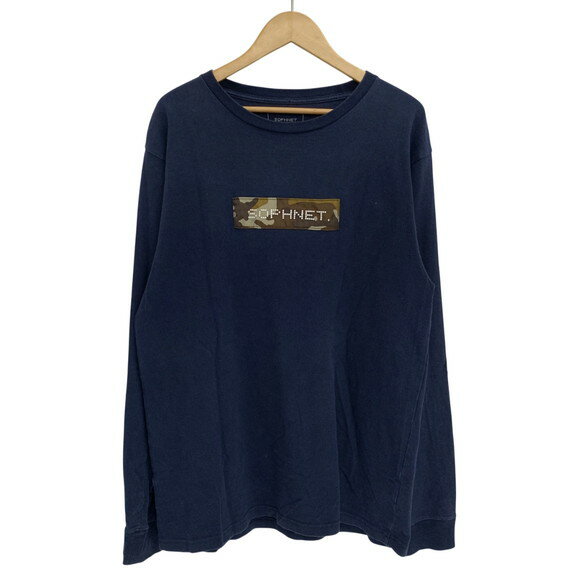 SOPHNET. ソフネット L/S Tee ロンT 長袖 Tシャツ トップス 142-260331-ea-01-fur サイズ：XL カラー：ネイビー 万代Net店
