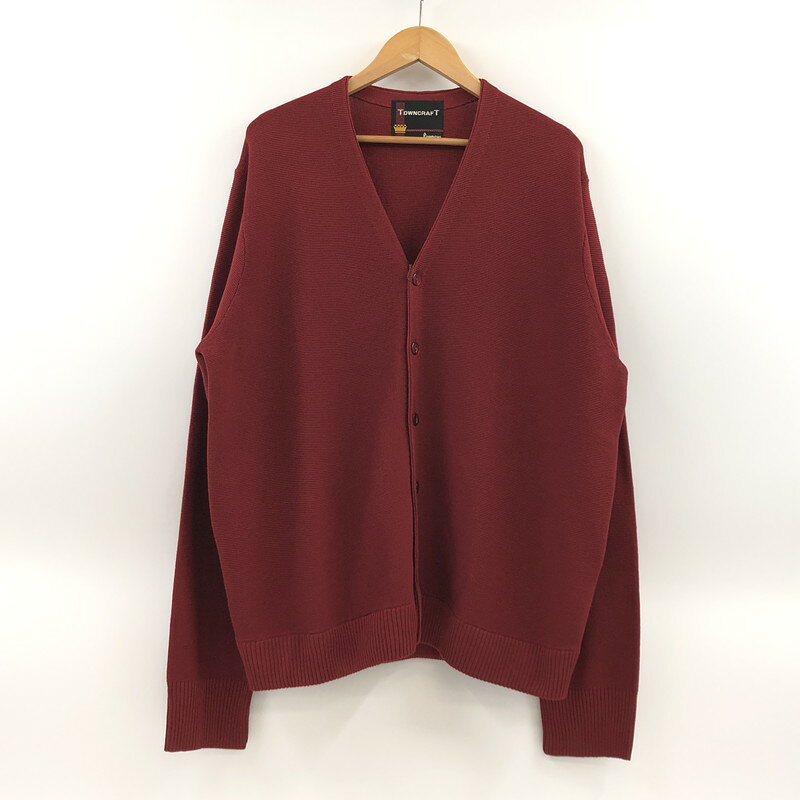 【中古品】【メンズ】 TOWNCRAFT タウンクラフト 60S 復刻 ACRYLIC CARDIGAN アクリル カーディガン ニット 長袖 トップス 147-260413-hn-02-fur サイズ：L カラー：レッド 万代Net店（楽天・万代Net店）