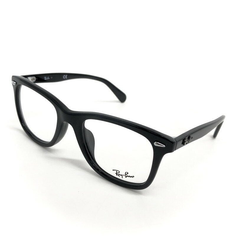 【中古品】【メンズ/レディース】 RAY-BAN レイバン ASIAN FIT WELLINGTON SUNGLASSES RB5317F 伊達メガネ 眼鏡 アイウェア アクセサリー 203-260521-rs-02-fur サイズ：52ロ21-145 カラー：ブラック/クリア 万代Net店